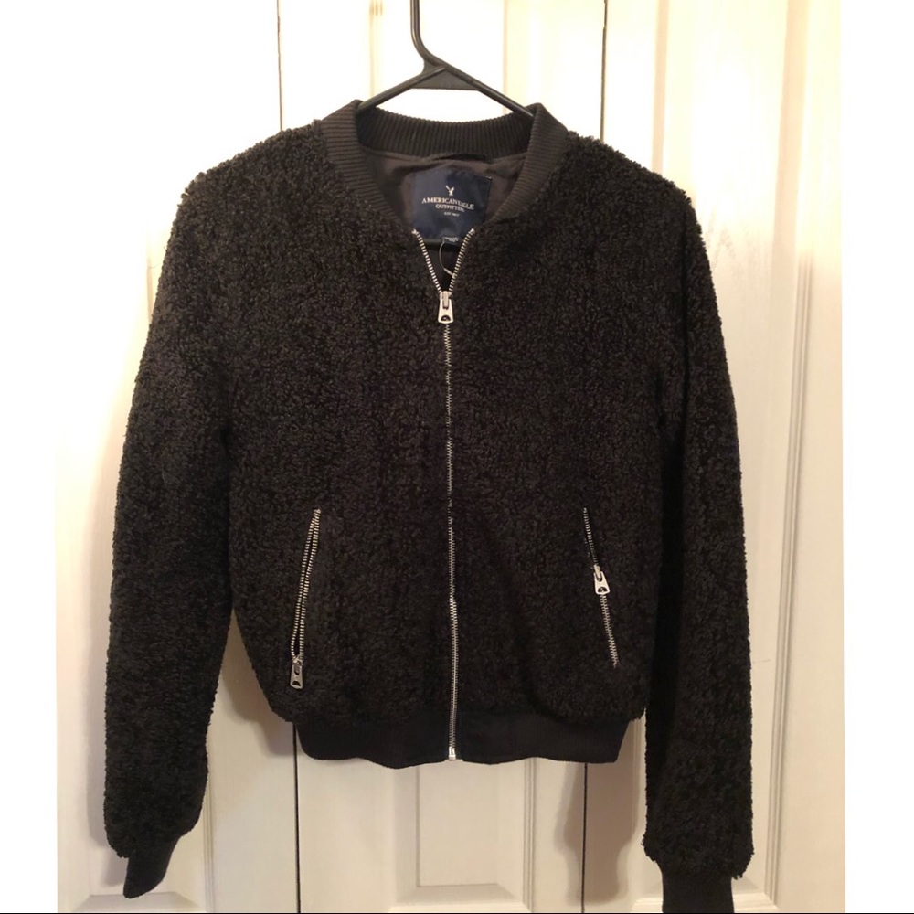 Teddy Bear American Eagle Bomber Jacket